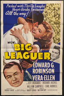 1953 Big Leaguer Full Sheet Movie Poster Carl Hubbell MLB Baseball HOFer Vintage