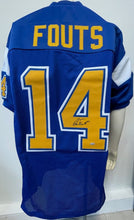 Load image into Gallery viewer, Dan Fouts Autographed Signed Custom San Diego Chargers NFL Vintage Jersey Leaf
