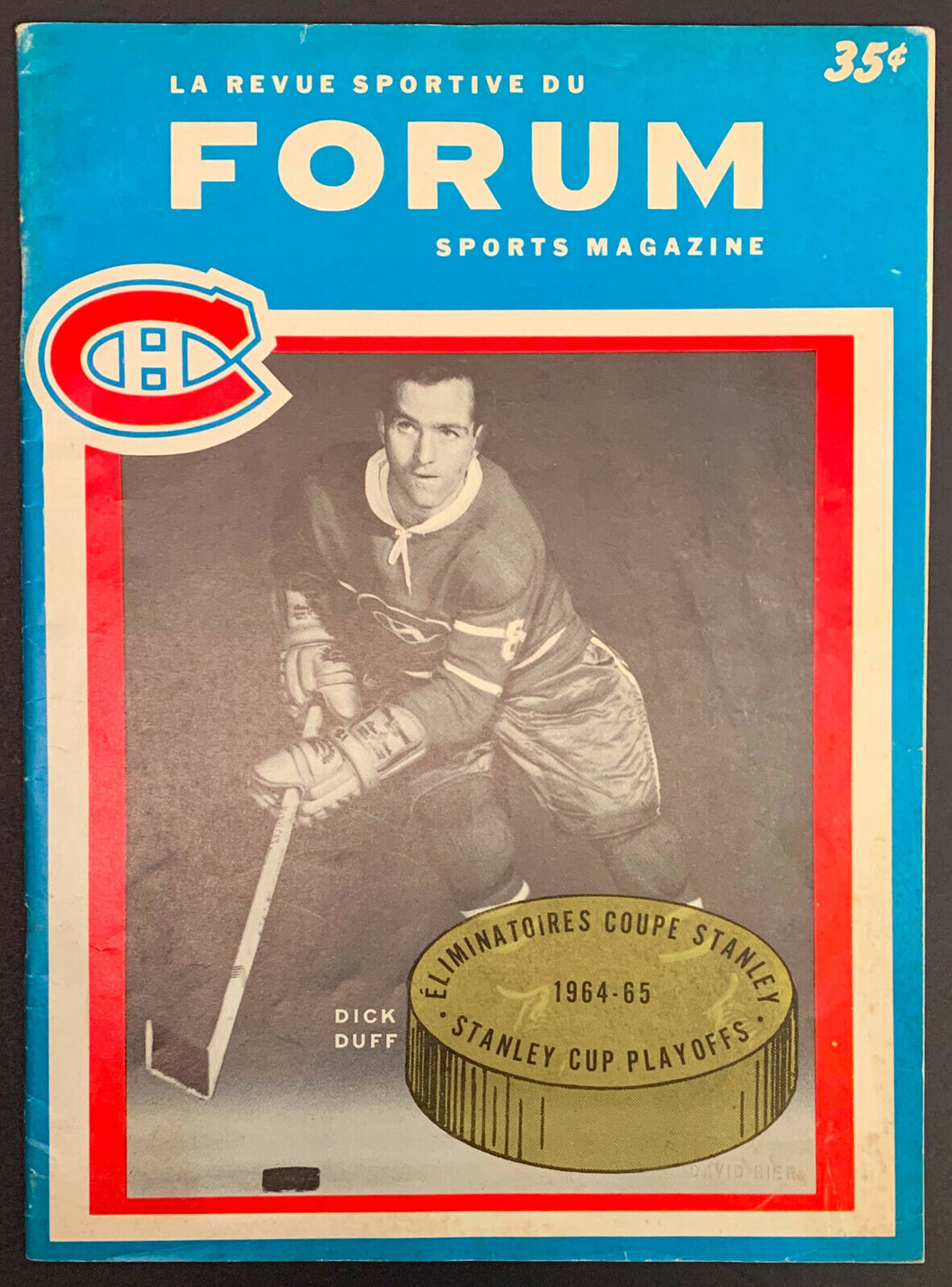 1965 Forum Stanley Cup Finals Clinching Game 7 Program Canadiens Blackhawks Rare