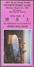 Load image into Gallery viewer, 1997 NCAA Basketball Championship Game Ticket Arizona 84 Kentucky 79 Final 4
