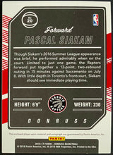 Load image into Gallery viewer, 2016-17 Donruss Panini Rookie Pascal Siakam Autographed + Jersey Card #43/75 SP
