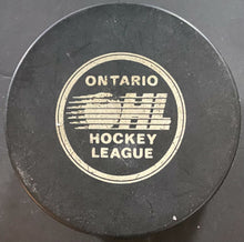 Load image into Gallery viewer, 1989/90 Kingston Raiders Game Puck In Glas Co VTG Hockey OHA Inaugural Season
