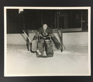 1963 Glenn Hall Chicago Blackhawks Goalie NHL Hockey Photo No Mask Vintage LOA