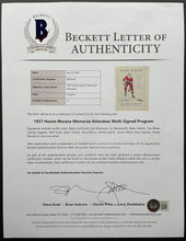 Load image into Gallery viewer, 1937 Howie Morenz Memorial Game NHL Hockey Program Forum Signed x15 Beckett LOA
