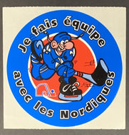 Rare Vintage Quebec Nordiques Sticker Decal Hockey NOS Unused French NOS!