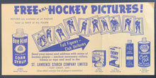 Load image into Gallery viewer, 1965 NHL Bee Hive Hockey Pictures Checklist Vintage Sports St. Lawrence Starch
