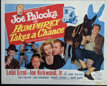 Load image into Gallery viewer, 1950 Joe Palooka in Humphrey Takes a Chance Lobby Card Leon Errol Joe Kirkwood
