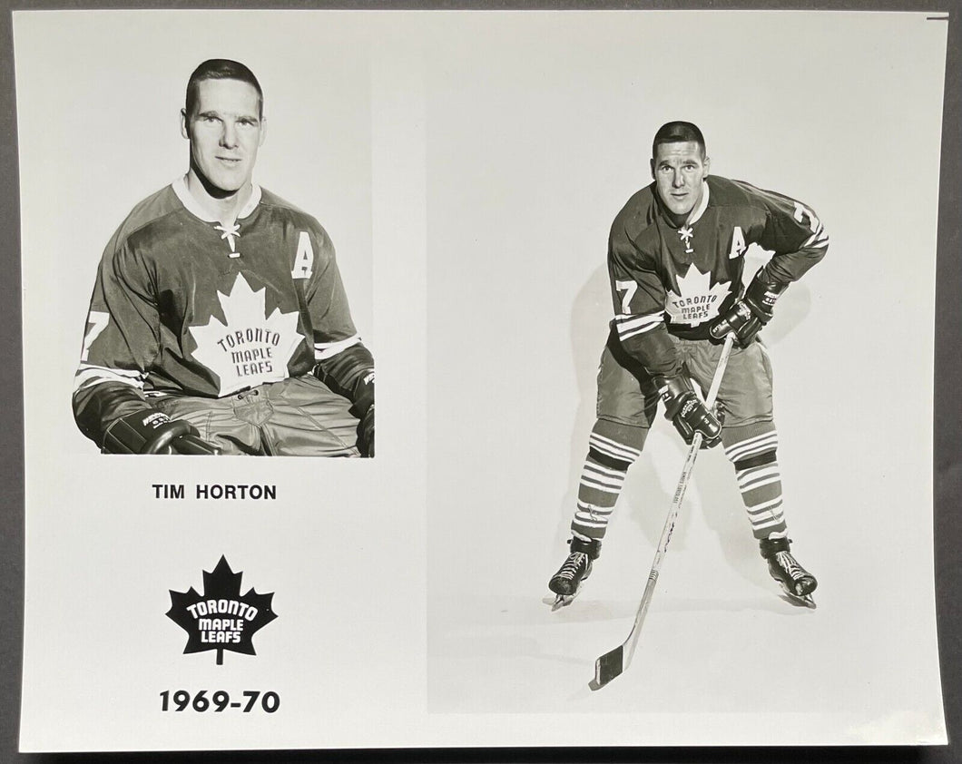 Team Issued Type 1 Photo Tim Horton Toronto Maple Leafs Hockey LOA NHL Vintage