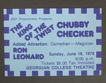 Load image into Gallery viewer, 1978 The King Twist Chubby Checker Item Lot Poster + Ticket + Signed Contract +
