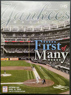 2009 MLB Baseball First Program New York Yankee Stadium Cleveland Indians
