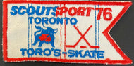 1975-1976 WHA Hockey Toronto Toros Jersey Patch Crest Team Skate Very Rare Vtg