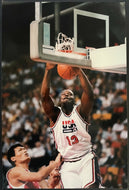 Type 1 Dream Team 2 Photos Shaquille O'Neal Slam Dunk Team USA Basketball VTG