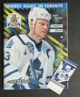 1999 ACC NHL Hockey Program Toronto Maple Leafs vs Penguins + Ticket