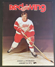 Load image into Gallery viewer, 1973 NHL Hockey Program Detroit Red Wings v Pittsburgh Penguins Delvecchio
