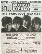 Rare 1963 Beatles Acetate Musical Express Magazine Cover Promotional Item
