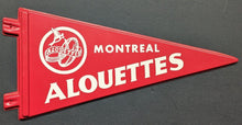 Load image into Gallery viewer, 1960s Montreal Alouettes Plastic Mini Pennants CFL Vintage Canadian Football
