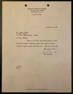 1962 NHL Hockey Vintage Letter New York Rangers Madison Square Garden Letterhead