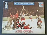 1972 Stanley Cup Playoffs NHL Hockey Program New York Rangers Boston Bruins MSG