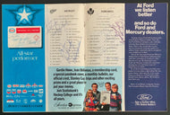 Maple Leaf Gardens NHL Old Timers Game Program Autographed Lineup Page x6 Howe