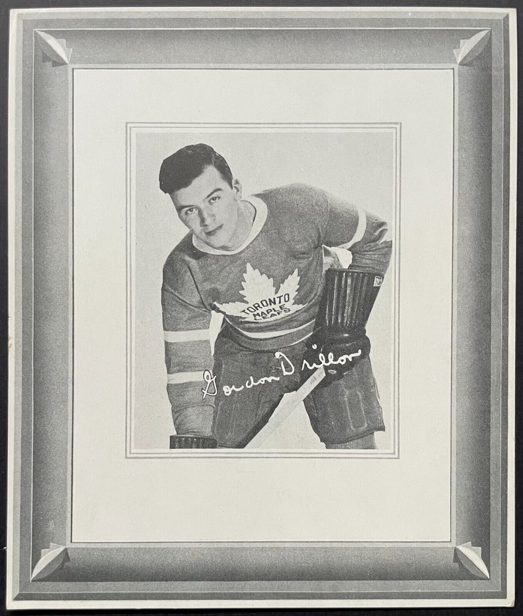 1938-39 Quaker Oats Gordie Drillon Premium NHL Hockey Photo Toronto Maple Leafs