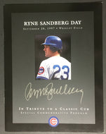1997 Ryne Sandberg Day Baseball Program Wrigley Field MLB Chicago Cubs
