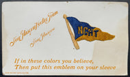 Circa Early 1900's New Glasgow Nova Scotia Hockey Team Postcard w/ Patch Vintage