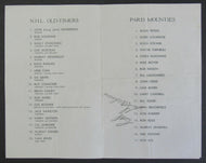1964 Hockey Program NHL Old Timers vs Paris Mounties Signed Cal Gardner Vintage