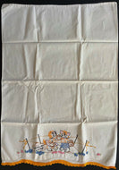 1950's Boxing Needlepoint Pillow Case 2 Cats Boxing Your My Champ Vintage Unique