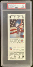 Load image into Gallery viewer, 1976 NFL Football Super Bowl X Ticket PSA 4 Pittsburgh Steelers Dallas Cowboys
