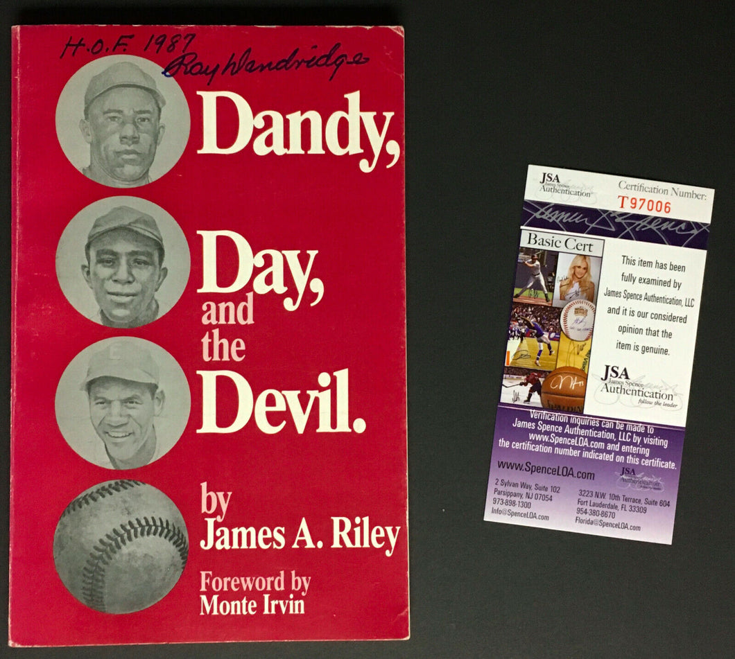 Ray Dandridge Signed Book Dany Day & The Devil Baseball 1987 HOF MLB JSA