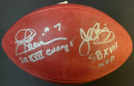 Joe Theismann + John Riggins Autographed Wilson Football NFL HOF Signed Fanatics