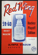 1959-60 NHL Playoffs Program + Ticket Stub Detroit Red Wings Toronto Maple Leafs