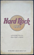 1980s Hard Rock Cafe Original Menu Vintage Food Restaurant