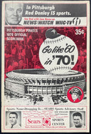 1970 Atlanta Braves vs. Pittsburgh Pirates Program MLB Baseball VTG Dock Ellis