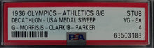 Load image into Gallery viewer, 1936 Berlin Summer Olympics Athletics Slabbed Ticket Stub PSA VG-EX 4 Historical
