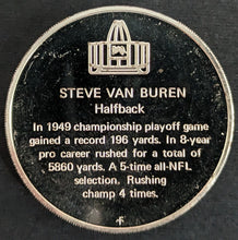 Load image into Gallery viewer, 1972 Steve Van Buren Pro Football Hall Of Fame Medal Franklin Mint 1 Troy Oz NFL
