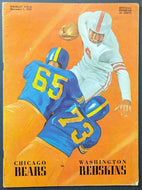 1957 Washington Redskins vs. Chicago Bears NFL Football Program Wrigley Field