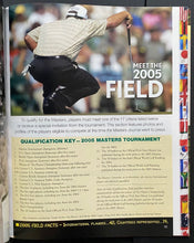 Load image into Gallery viewer, 2005 PGA Golf Masters Tournament Program Tiger Woods Wins His 3rd Vintage
