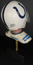 Load image into Gallery viewer, Peyton Manning Autographed Colts Mini Helmet + Bust Signed NFL Football Fanatics
