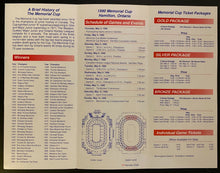 Load image into Gallery viewer, 1990 Memorial Cup Brochure Schedule Copps Coliseum Eric Lindros Oshawa Generals
