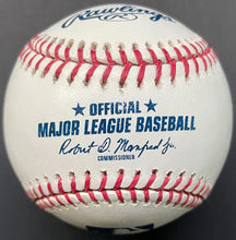 Load image into Gallery viewer, Autographed Tom Henke Rawlings Rob Manfred Major League Baseball Signed
