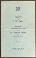1925 Historical Program Delegates Attending Interparliamentary Union Meeting