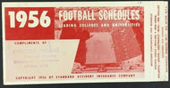 1956 NCAA Schedule Football Leading Colleges and Universities Official Signals