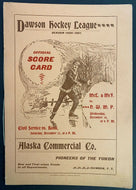 Very Rare 1900 Dawson Hockey League Vintage Two Game Program Full Lineups Vtg