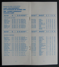 Load image into Gallery viewer, 1984 NHL Quebec Nordiques Training Camp Guide Hockey Vintage Les Nordiques
