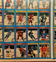 Load image into Gallery viewer, 1979-80 OPC NHL Hockey Cards Uncut Sheet Blank Back Wayne Gretzky Rookie RC RARE
