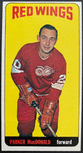 Load image into Gallery viewer, 1964-65 Vintage Detroit Red Wings Parker MacDonald Topps Tallboy NHL Hockey Card
