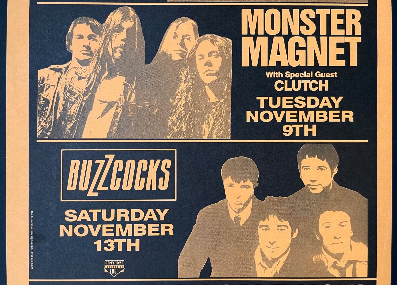 1993 Lee's Palace Band Poster The Buzzcocks Punk Rock Toronto