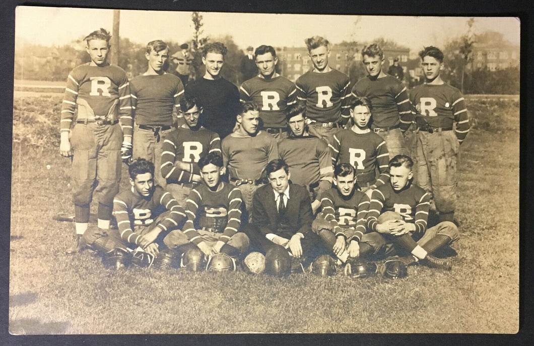 1911 Sports Team Real Photo Postcard Football Rugby Old Rare Vtg Chicago