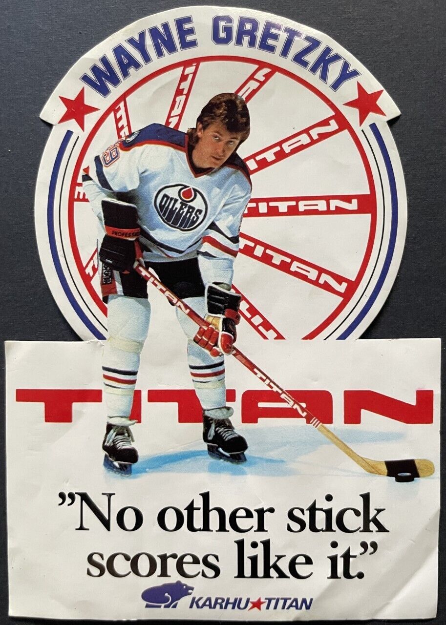 1980 Unused Titan Decal Vintage Wayne Gretzky NHL Hockey Sticker Edmonton Oilers